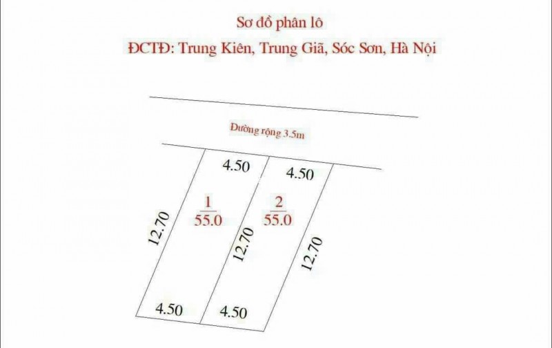 GIÁ 670 TR DT 55 M ĐƯỜNG Ô TÔ TRÁNH THÔNG